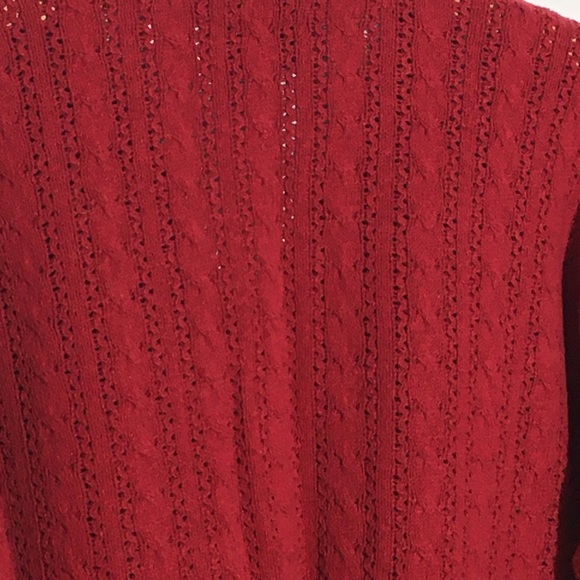 Vintage Cranberry Cat Snowflake Cardigan cotton - Picture 12 of 16